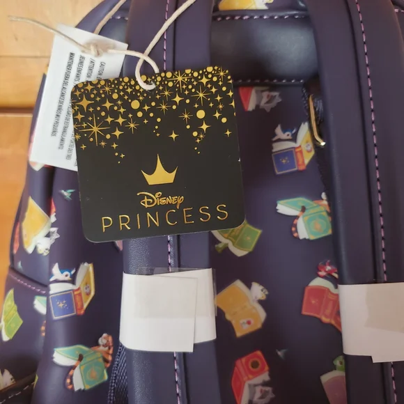 Loungefly Navy Disney Storybook Stack Mini Backpack - Picture 2 of 6